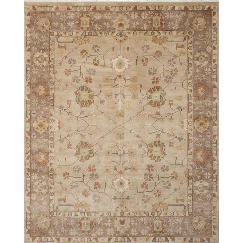 Tapis beige / brun noué à la main Royal Ushak
