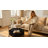 Metal Mesh Coffee Table with Tempered Glass for Living Room, Study Frame & Easy Assembly-1061255784