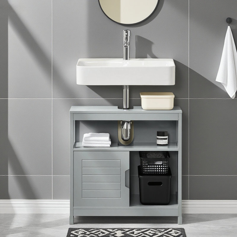 Lyndora 60cm Free-standing Vanity Unit Base, Grey