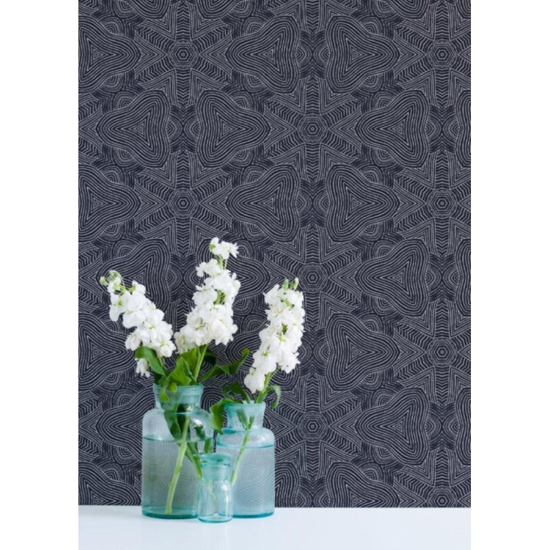 Abra Arbor Star Small 10' L x 24" W Wallpaper Roll, Non-pasted, Faux Grasscloth