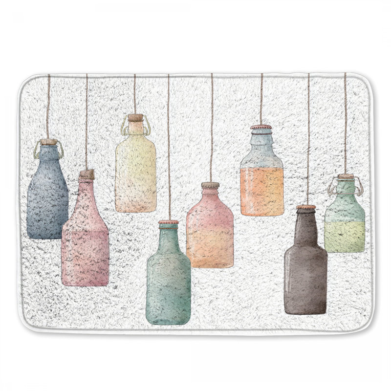 Tapis de bain suspendu, L 34 po x L 21 po