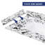 Éclaboussure latérale de lavabo de salle de bain en marbre blanc 22 po x 4 po Panda de 22 po, durable et résistante aux taches