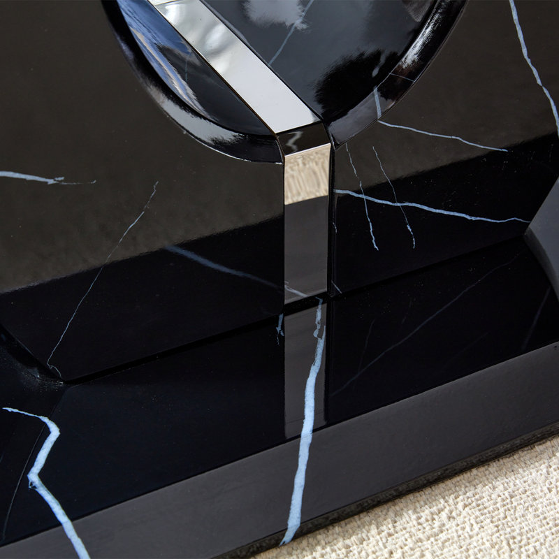 Table basse en bois, Noir