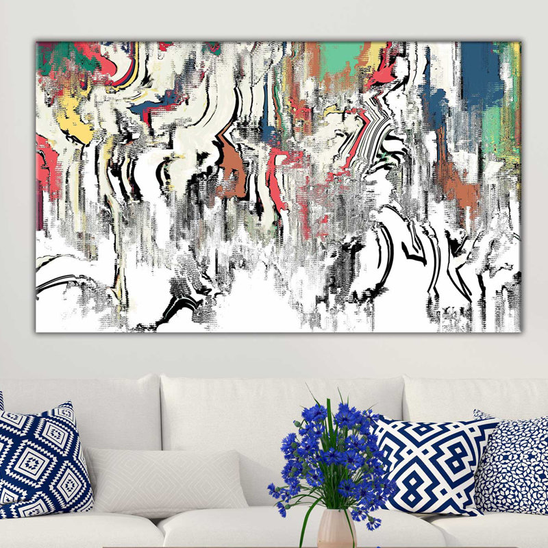 « fusion painting », reproduction de peinture à l’acrylique sur toile tendue, H 24 po x l 40 po x P 1,5 po