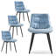 Chaise d'appoint sans accoudoirs moderne avec dossier en métal et pieds en métal-784024239
