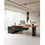 Solid Wood L - shaped Desk/Office Desk with Side Cabinet-1856475409