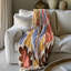 Radiant Blossom Symphony - couverture sherpa de qualité supérieure 1 pièce - reproduction d'art luxueuse-97326881