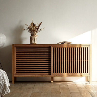Buffet décoratif simple en bois massif