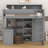 Twin Size Wood Loft Bed With Under-Bed Desk And Wardrobe-1269397965