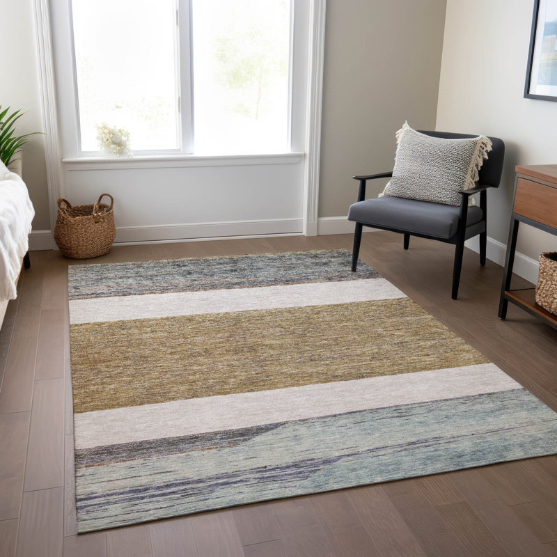 Tapis moka intérieur / extérieur lavable à la machine Claudian ACN1624, Rectangle 10 pi x 14 pi
