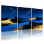«Abstract Starry Night Desert Waves Reflections», ensemble de 3 impressions sur toile-1566506517