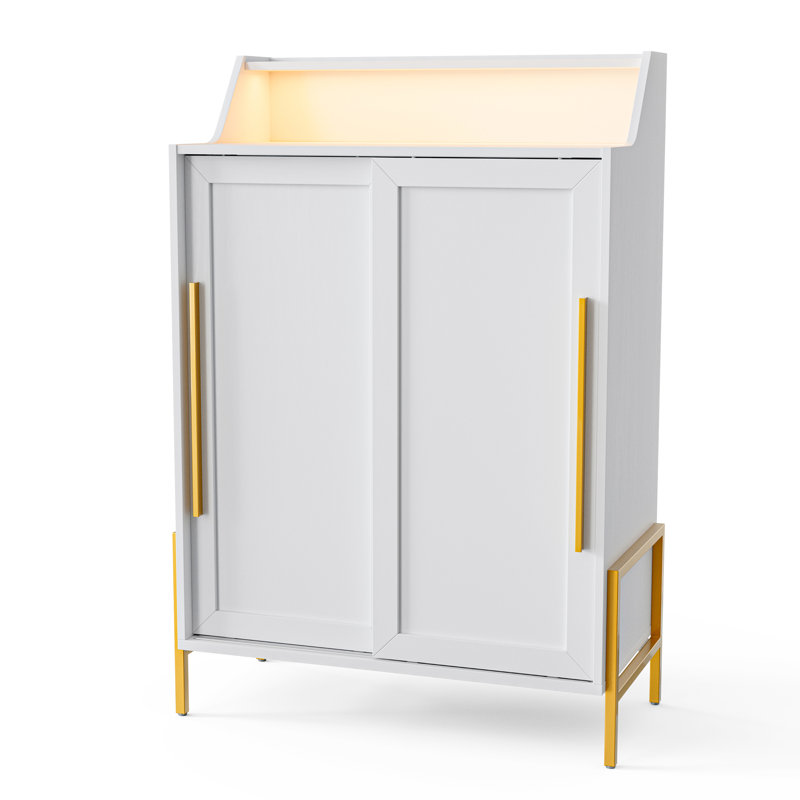 Accent Cabinet for Entryway With Adjustable Shelf 30.9" Sideboard with functionality, White