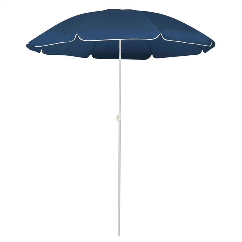 Neriah 180 cm W X 180 cm D Round Market Parasol, Blue
