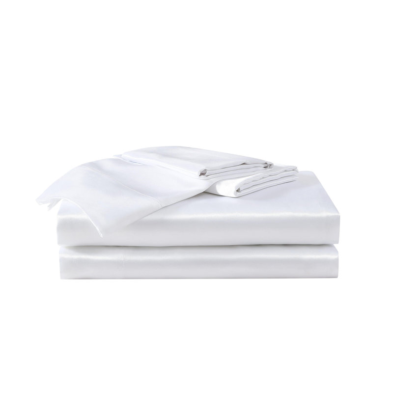 Betsey Johnson Soft Satin Sheet Sets, Full Sheet Set with 2 Pillowcases, Vintage Floral