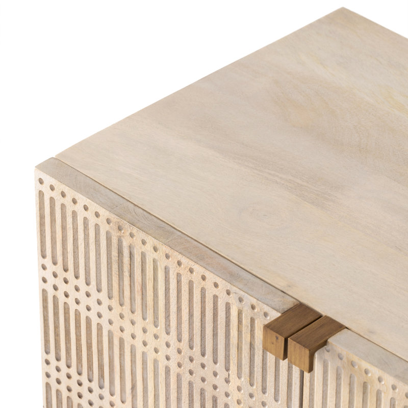 Fleur 56'' Solid Wood Top Console Table, Natural
