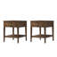Ensemble de 2 tables de bout en bois massif avec fonction de charge intégrée Country Saphoria-133650951