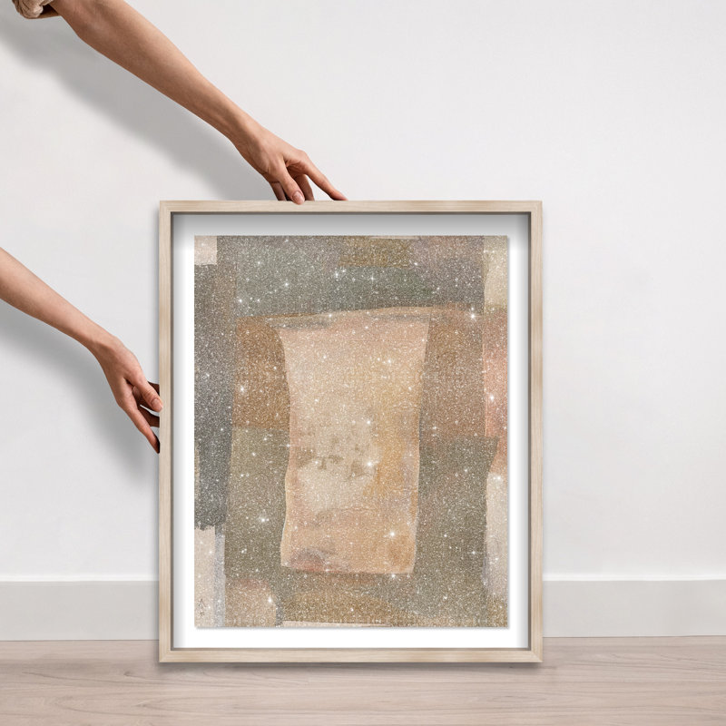 Rugged Roots Shadowbox Abstract Print by Oliver Gal, Black Frame, 16 x 20, 31.5"H x 25.5"W, Natural Oak Frame