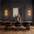 Modern Cylinder 2-Light Warm Silver Wall Sconce