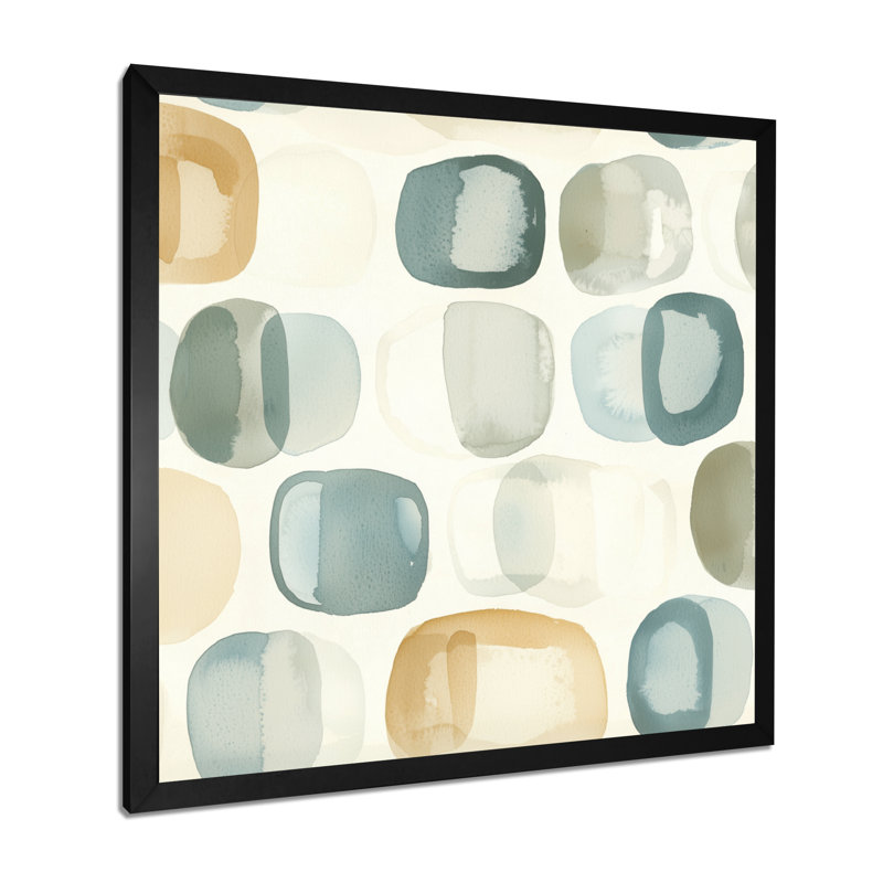Odelio Minimalist Meditation Stone Collage IV - art mural méditation, Reproduction encadrée d'une seule photo, Noir