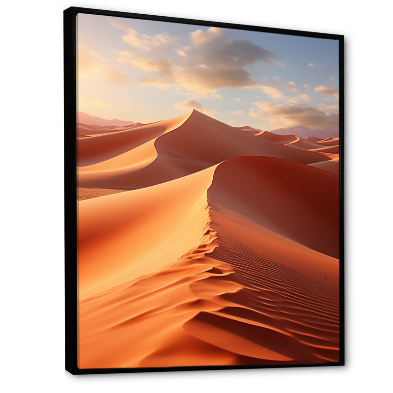 Kennley Égypte - Sables mystiques I - Impression, Cadre flottant noir, H 40 po x l 30 po x P 1,5 po