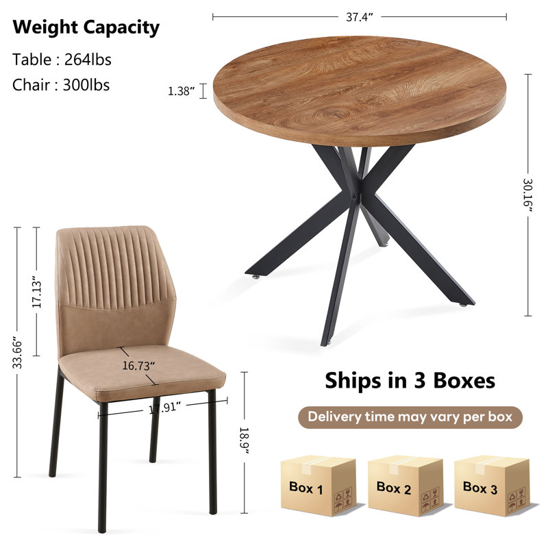 5-Piece Dining Set, Beige