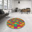 Tapis décoratif géométrique vert Rowlett-1226331201