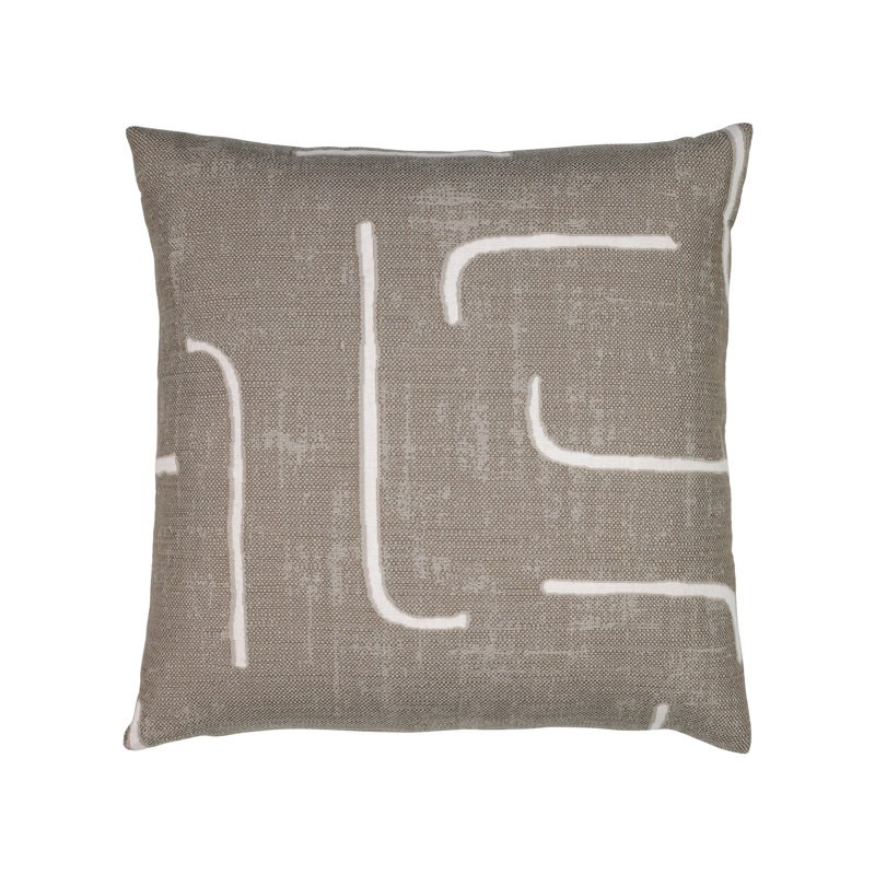 Instinct Taupe Sunbrella® Indoor/Outdoor Pillow Cover & Insert by Elaine Smith, 20" H x 20" W, Square