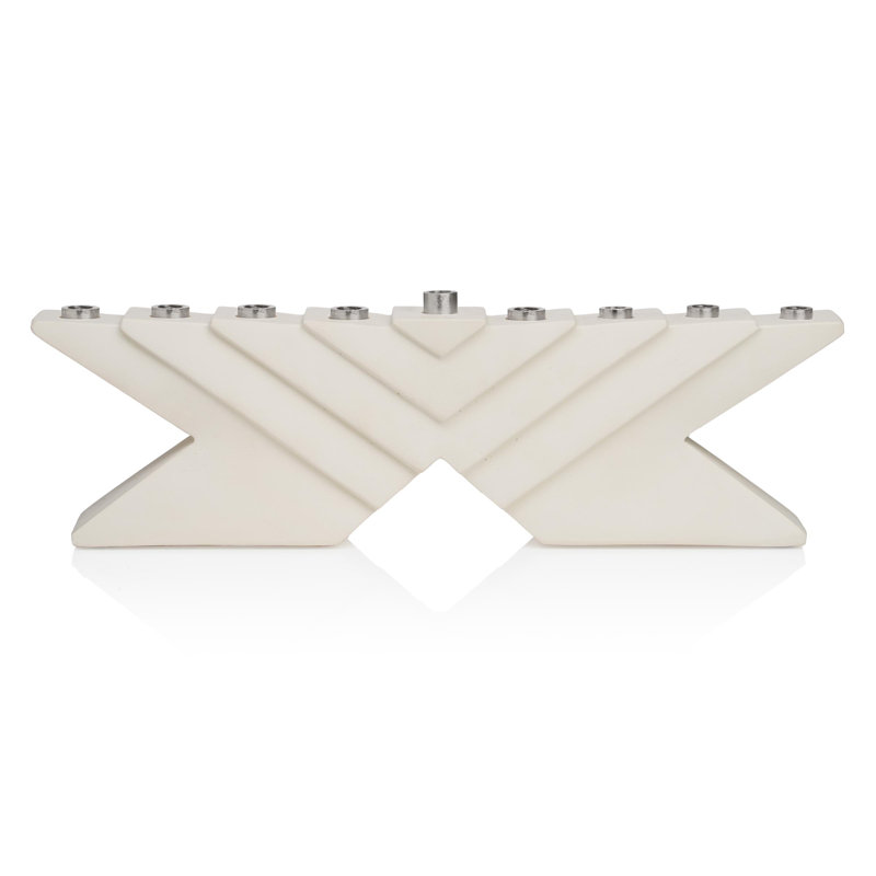 Frank Lloyd Wright Inspired Ceramic Menorah