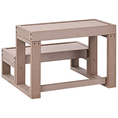 Hot Tub Steps LIMAY Brown
