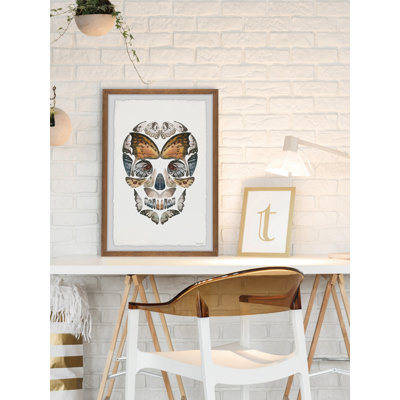 Butterfly Skull - Single Picture Frame Painting