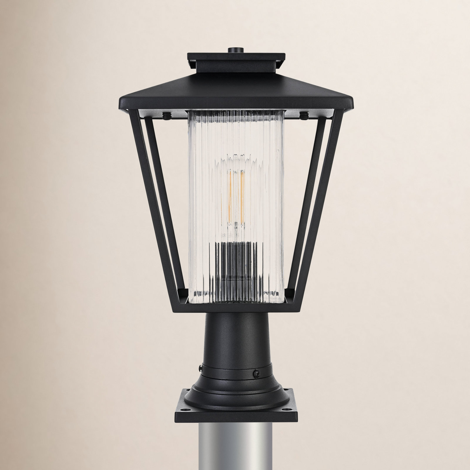 10" Iron Outdoor Post Light
