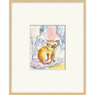 Wendover Art Group Endless Lovers Series 6 - Picture Frame Painting On Paper In Yellow;pink;light Blue