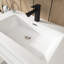 Meuble-lavabo mural double 72 po avec plateau en marbre de culture Kimie-651957426