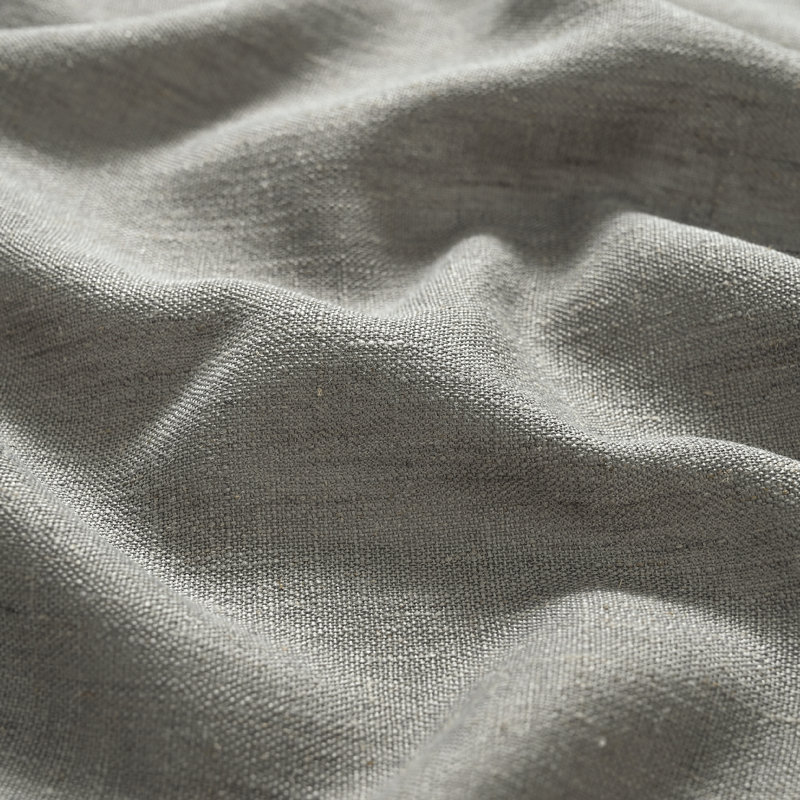 Paire de rideaux semi-transparents avec œillets Draycott, Lin gris, L 52 po x L 63 po