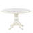 A Round Modern Kitchen Table with Lattice Marble Pattern tabletop, Linen White Finish-1795212668