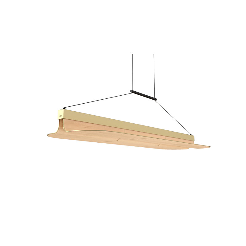 Omma 1 - Light LED Pendant, Natural Cherry, Gold