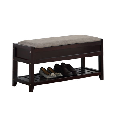 Seating Bench with Shoe Storage, Espresso