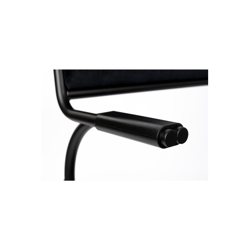 Alba Upholstered Arm Chair, Black