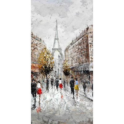 Paris busy street - 15.75"x31.50" Desk mat