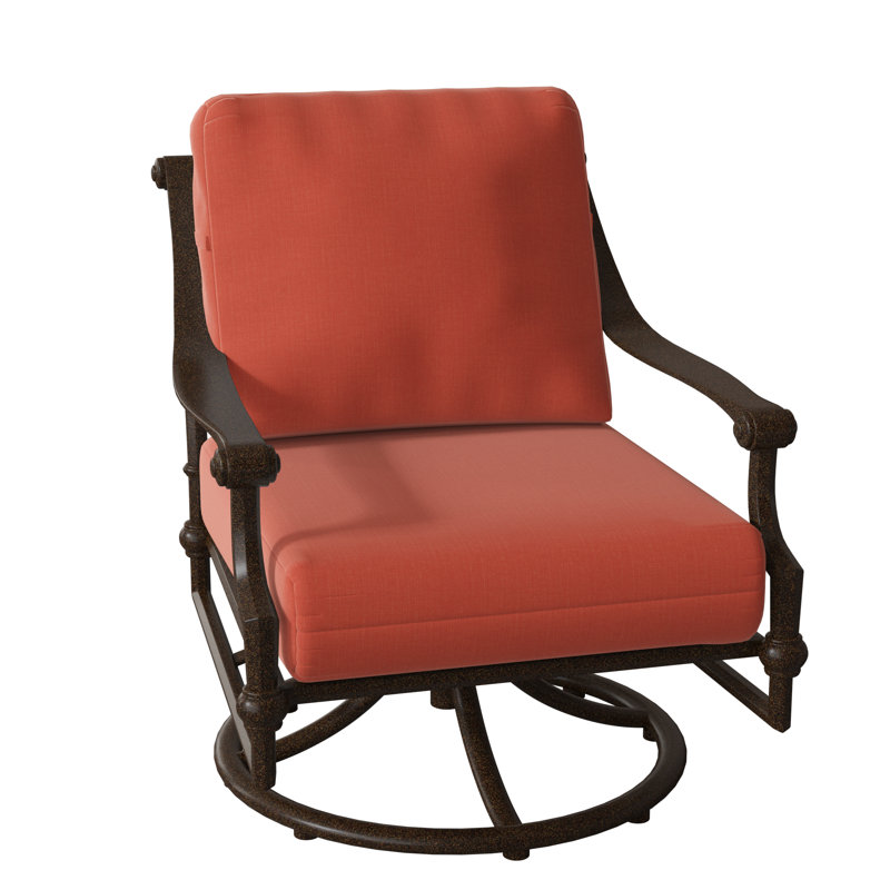 Delphi Outdoor Rocker Chair, Chestnut Brown, Canvas Bird's Eye Sunbrella® Canvas