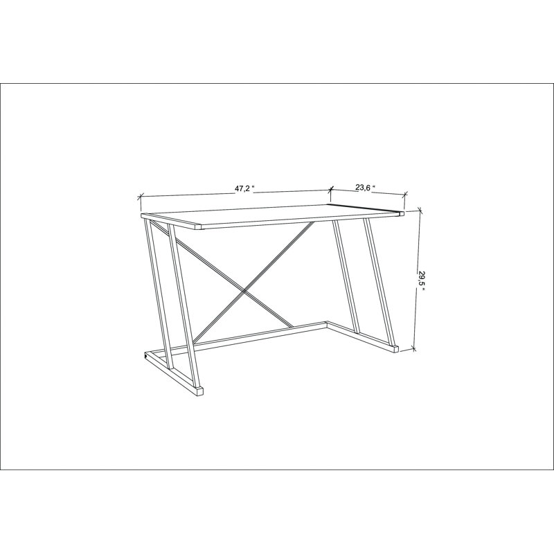 Bureau Lenes, Blanc / noir