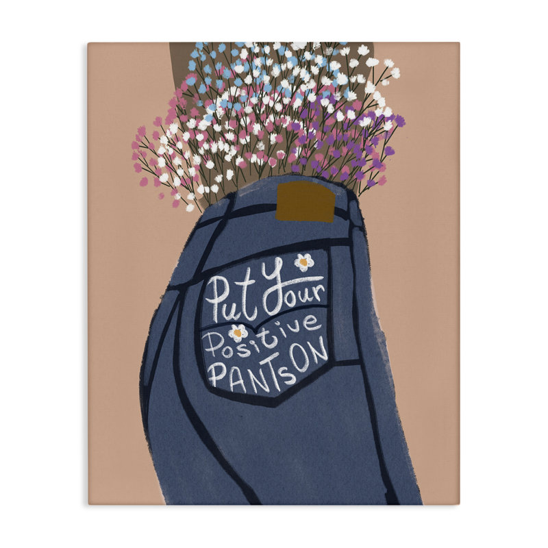 Art floral sur toile Floral Pants par Chen Alyesh, H 20 po x l 16 po