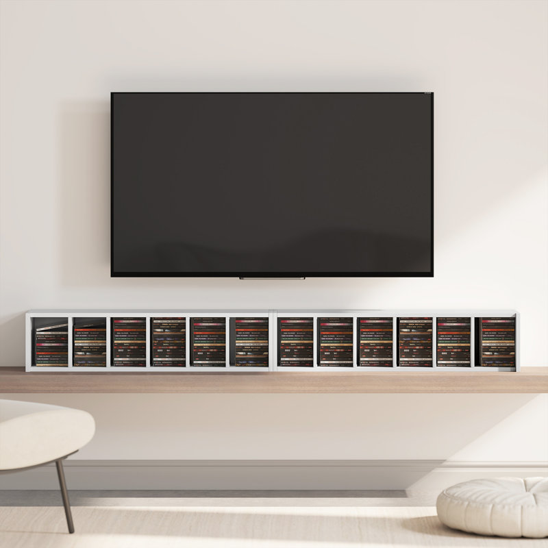 Ermanno 88.5cm H Media Shelves, Matte White