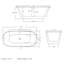 Baignoire autoportante en acrylique Elegant L 67 po x l 31-1 / 4 po x H 23-3 / 4 po-101073539