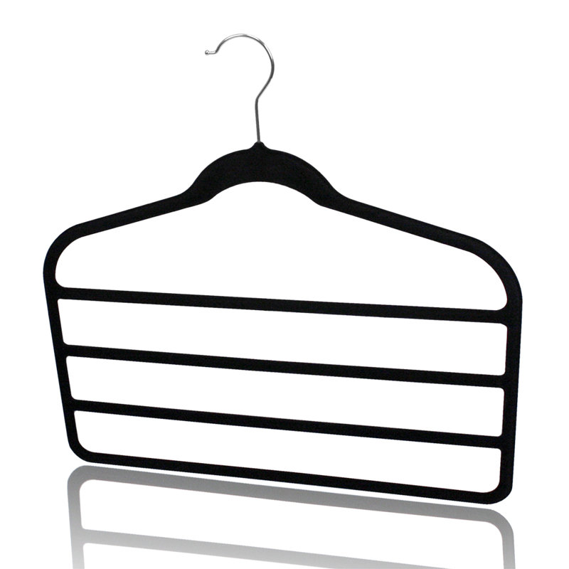 Cintre en plastique antidérapant pour foulard , Noir