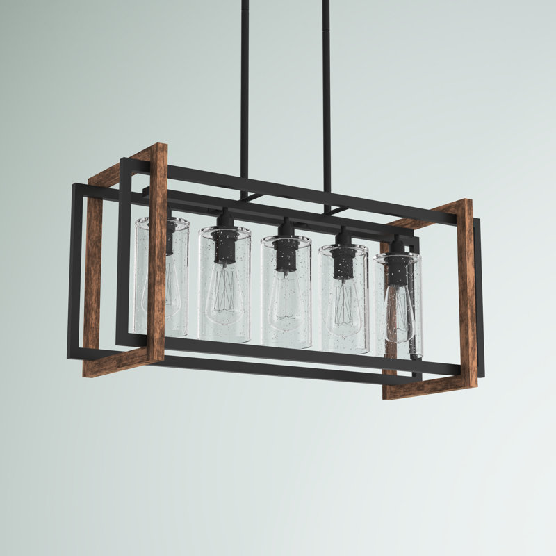 5 - Light Kitchen Island Square / Rectangle Chandelier