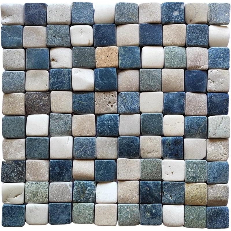 CNK Tile Mix 4 Colours Pebble Square Mosaic Tile