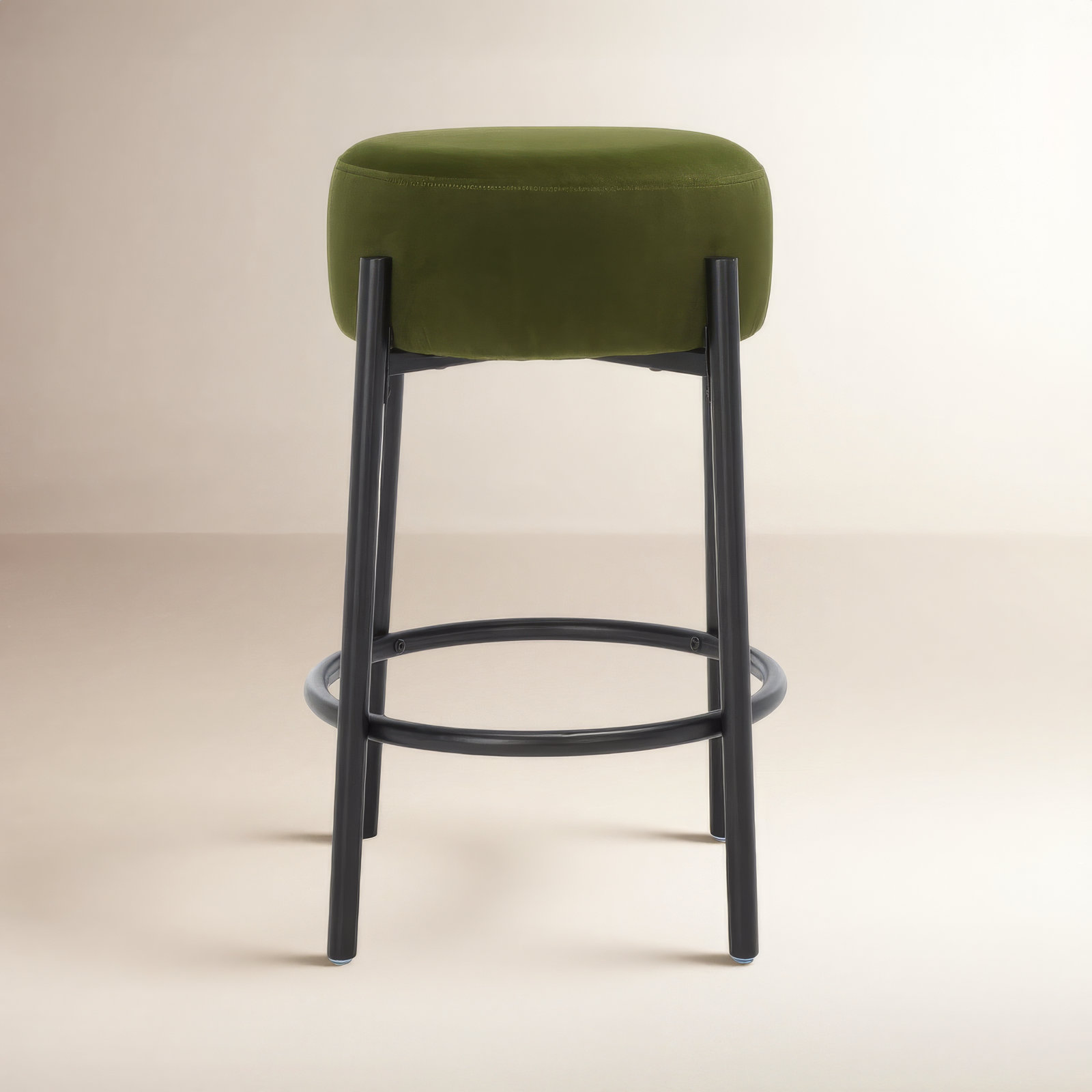 Colombe Bar and Counter Stool, Velvet-Forrest Green, Counter Stool (26.3" Seat Height)