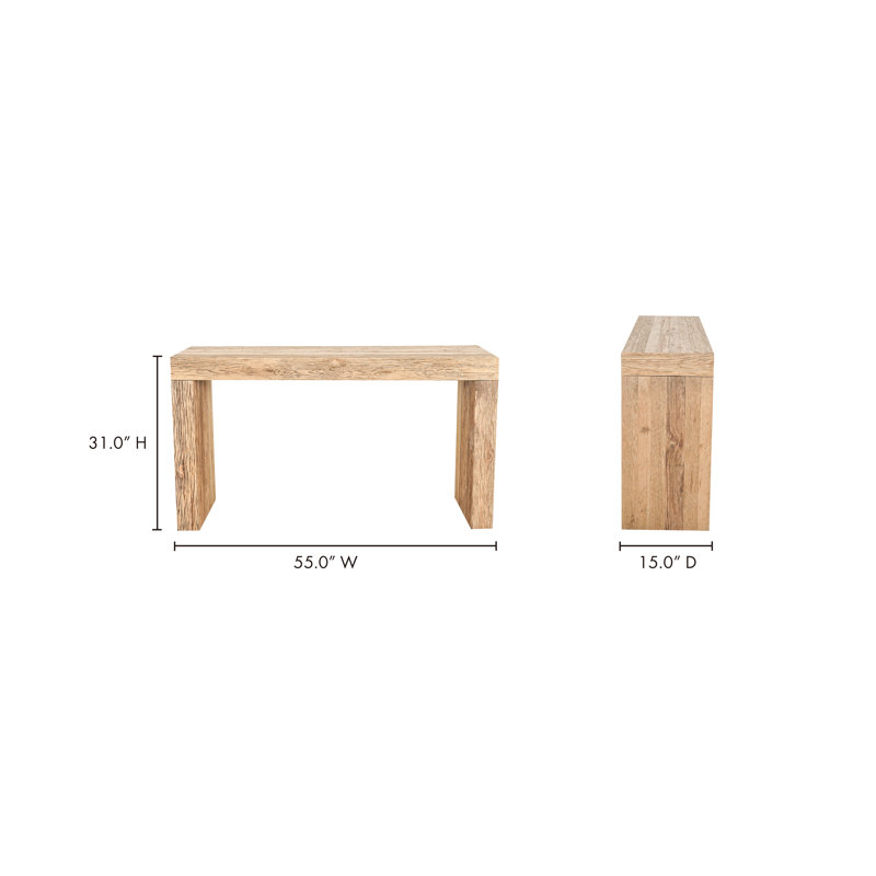 Adams Console Table Rustic Brown, Natural