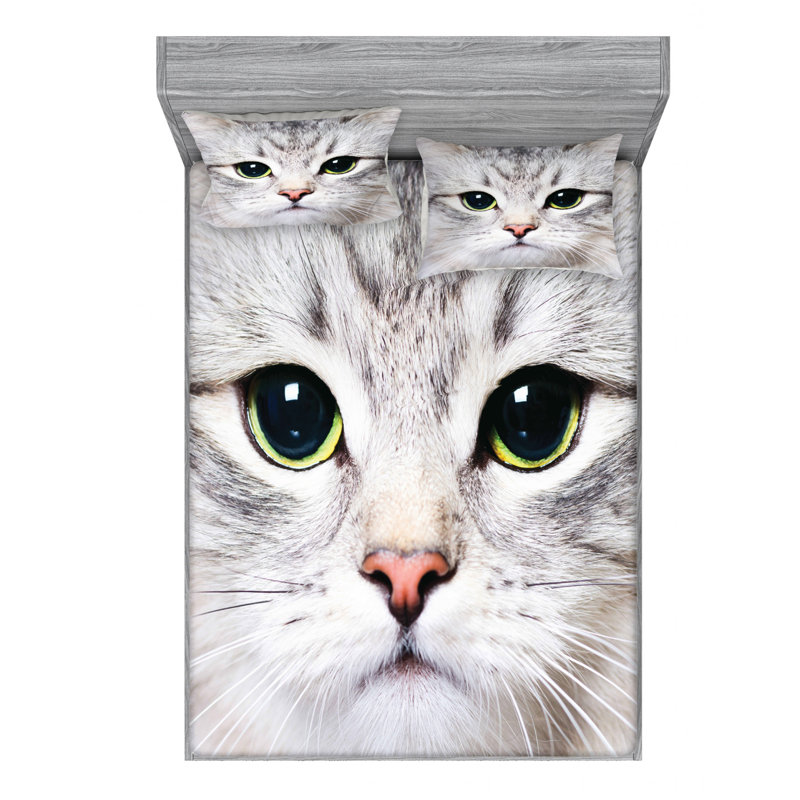 Microfiber Sheet Set, Queen Sheet Set with Fitted Sheet